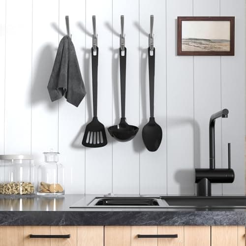 Heavy Duty Matte Towel Hooks, 5.7 Inch Coat Hooks (Silver, 4 Packs)
