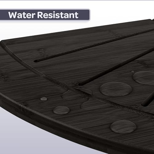 Water Resistant Black Shower Bench for Home Corner Bench Seat and Storage