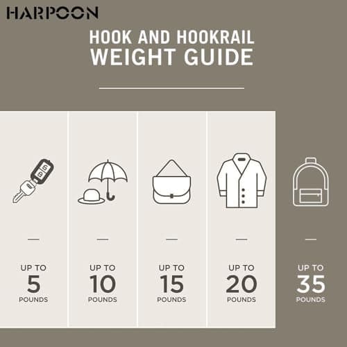 Harpoon 10-Piece Prong Hooks, Wall Mounted