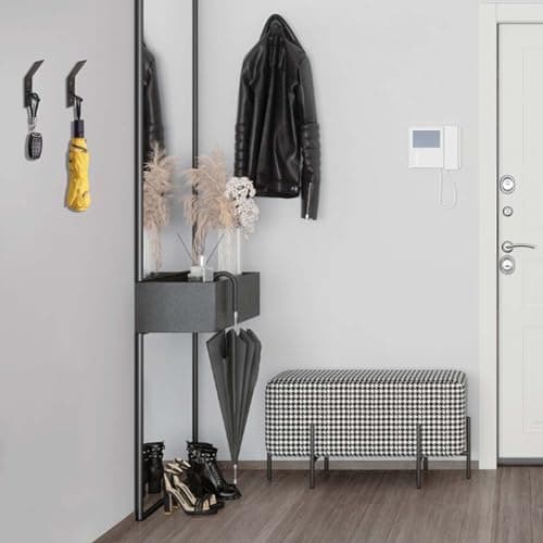 Heavy Duty Black Coat Hooks for Coats, Hats & Bags - Rust Resistant Wall Mount Hooks