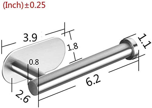 YIGII Stainless Steel Brushed Self-Adhesive Toilet Paper Holder