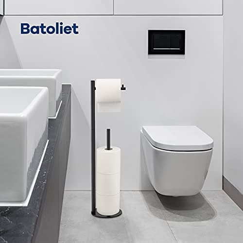 Standing Toilet Paper Holder with Storage - For Bathroom