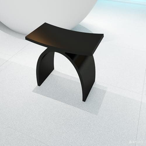Black Waterproof Shower Chair - 401 lbs Weight Capacity, Non-Slip, FSA HSA Eligible