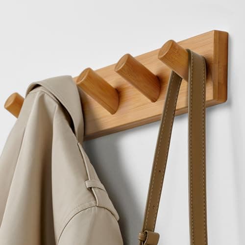 Modern Scandinavian Wall Coat Rack with 5 Hooks