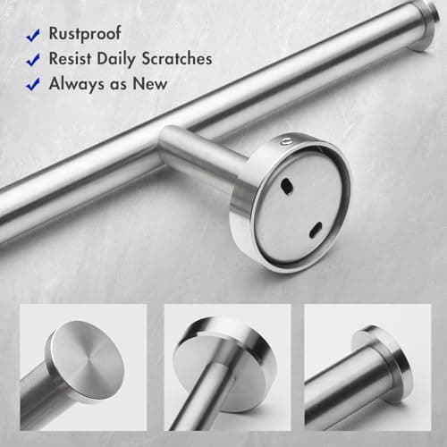 Double Roll Toilet Paper Holder, Brushed Nickel, 304 Stainless Steel for Commercial Restrooms