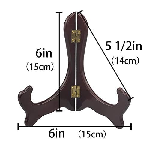 Artliving Wood-Like 6 Inch Easel Plate Stand Holder Set of 4