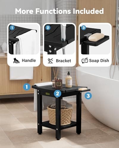 YEFU Waterproof Shower Bench for Adults and Seniors