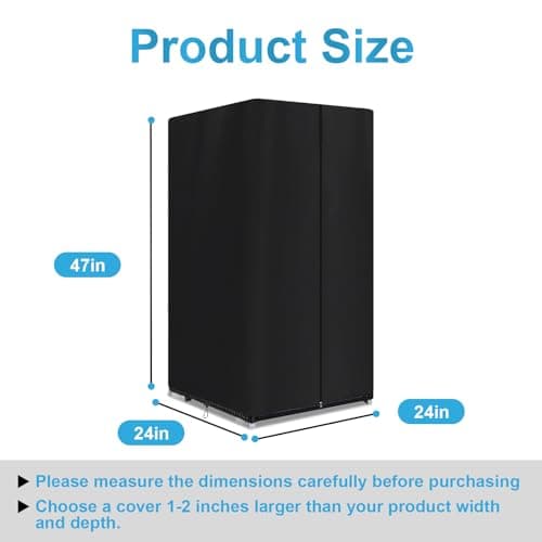 Black Portable Outdoor Pool Towel Rack Cover, 24x24x47 Inch