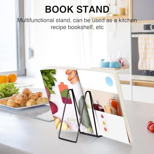 Black Metal Plate Display Stand, 6 Pack for Books, Photos, Platters, and Art (8 Inch)