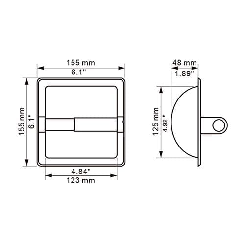 Stainless Steel Recessed Toilet Paper Holder, Brushed Nickel, Wall Mount