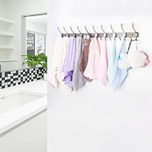 Chromed 10-Triple-Hook WEBI Coat Rack Wall Mount
