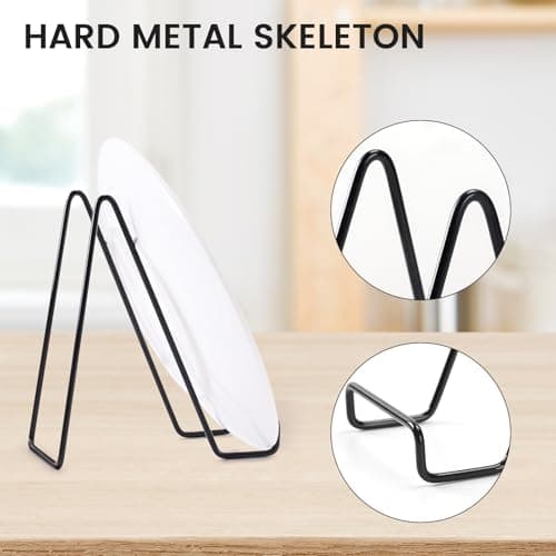 Black Metal 6 Pack 6 Inch Display Stands for Books and Art