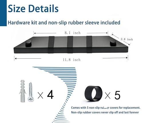 Stainless Steel Non-Slip Shower Foot Rest for Leg Shaving (Matte Black)