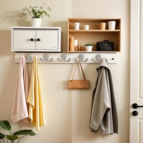 Silver Double Prong Coat Hooks - 15 Pack, Wall Mounted, Heavy-Duty