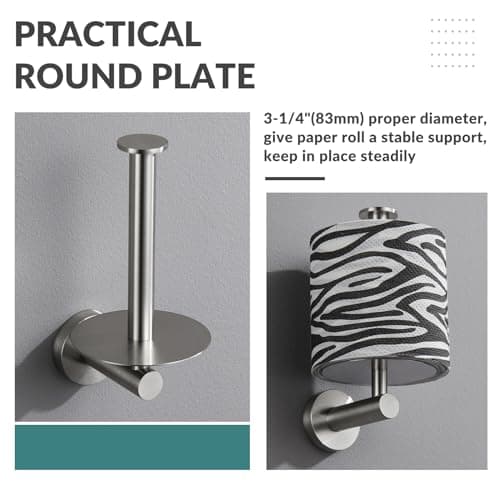 Aomasi Brushed Nickel SUS304 Stainless Steel Vertical Toilet Paper Holder