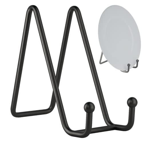 2-Pack 6 Inch Black Iron Plate Stands for Display and Holding Pictures, Dishes, Books, Photos, Artɛɛɛɛɛɛɛɛɛɛɛɛɛɛɛɛɛɛɛɛɛɛ