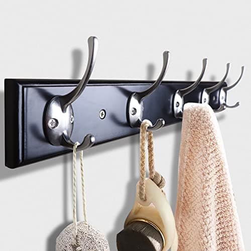 32 Pack Silver Coat Hooks Wall Mounted for Coats, Scarves, Bags, Towels, Keys, Hats - Retro Double Hooks with Screws