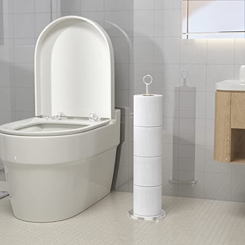 Free-Standing Toilet Paper Holder with Reserve Function