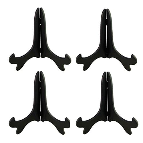 Artliving 6" Wood-Like Plastic Picture Frame Display Stands - Set of 4