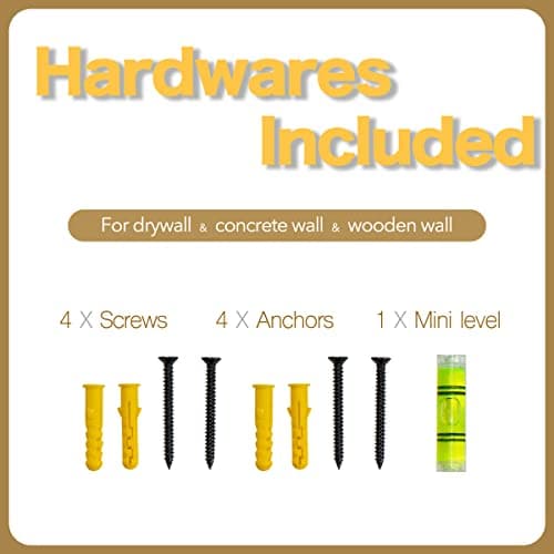 2 Pack 24 Inch Wall Mounted Coat Rack with 6 Hooks, Satin Nickel & White