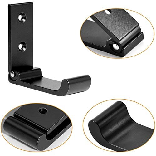 Matte Black 6PCS Aluminum Alloy Coat & Towel Hooks Heavy Duty Indoor Outdoor