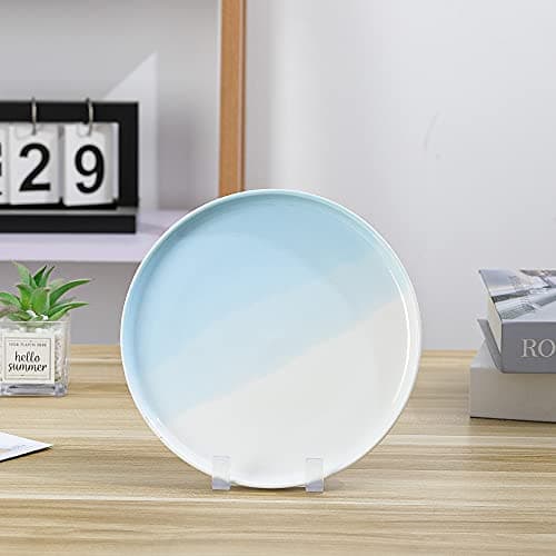 Clear 3 inch Plastic Plate Stand for Picture Frames | Decorative Display Holder - Photo | Tabletop Art