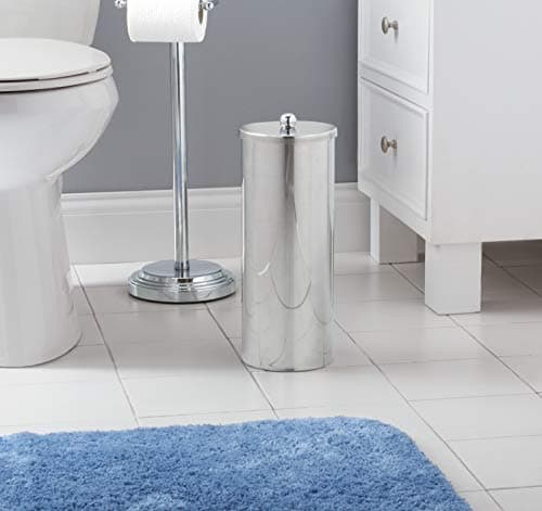 Zenna Home Rust-Resistant Stainless Steel TP Holder with Lid