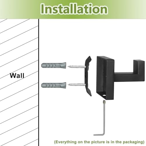 IBosins Heavy Duty Square Matte Black Bathroom Towel Hooks 6-Pack