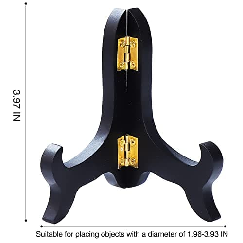 4-Piece Black Mahogany Finish Wooden Easel Display Stand for Picture Frame