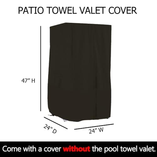 YardJoyliz Outdoor Waterproof 24 Inch Pool Towel Rack Cover (Cover Only)
