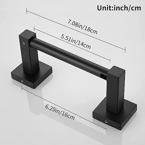 Black Wall-Mounted Toilet Paper Holder for Bathroom