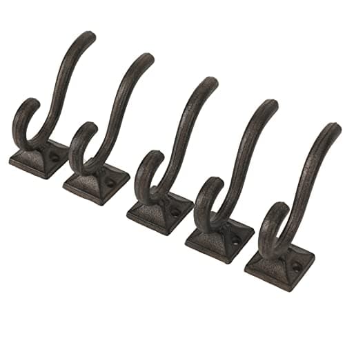 Ambipolar Vintage Black Wall Hooks, Modern Farmhouse Decor, Heavy Duty Hooks