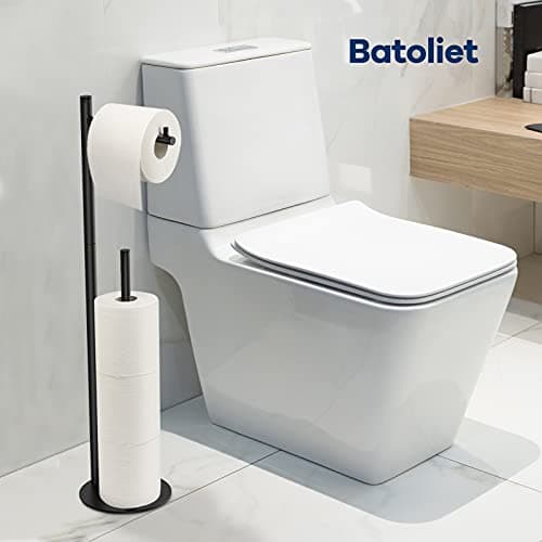 Standing Toilet Paper Holder with Storage - For Bathroom
