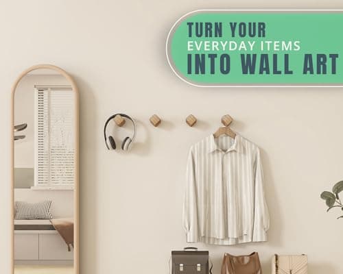 Comfify Bamboo Wall Hooks for Hanging Essentials