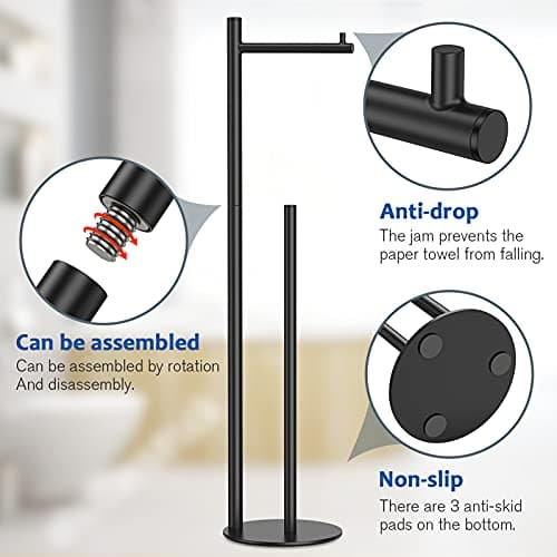Standing Toilet Paper Holder with Storage - For Bathroom