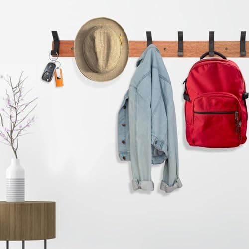 IBosins 33.5'' Wall-Mounted Coat Rack with 10 Double Hooks for Entryway