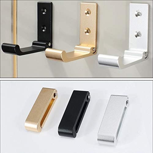 Matte Black 6PCS Aluminum Alloy Coat & Towel Hooks Heavy Duty Indoor Outdoor