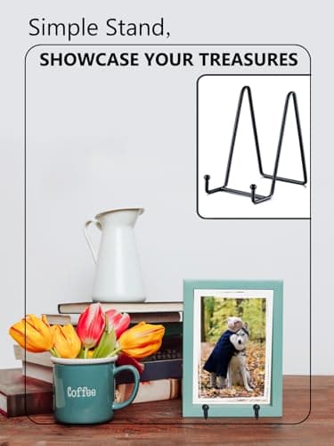 5 Pack Metal Plate Display Stands – Durable Holders for Books, Pictures, Artworks, Home Décor