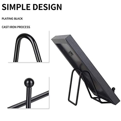 Decolore 5-Pack 3-Inch Black Iron Easel Stands for Pictures and Decorative Plates