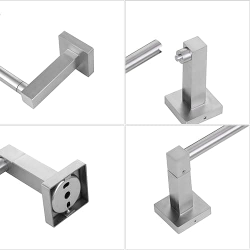 Brushed Nickel Double Post Pivoting Toilet Paper Holder Hangers Stainless Steel Wall Mount Stand