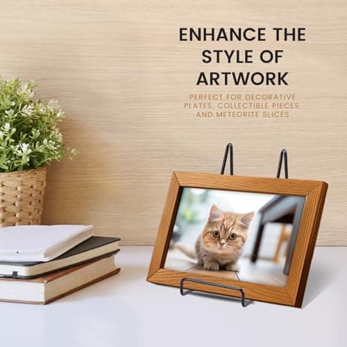 Black Metal 6 Pack 6 Inch Display Stands for Books and Art