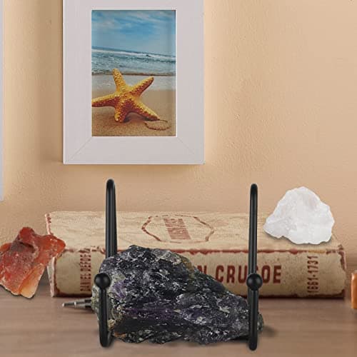 Decolore 5-Pack 3-Inch Black Iron Easel Stands for Pictures and Decorative Plates