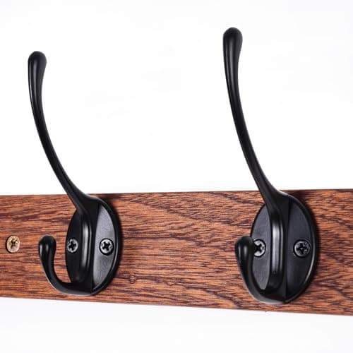 Rustic Large Wooden Wall Mount Coat Rack with 10 Hooks, Kruodop