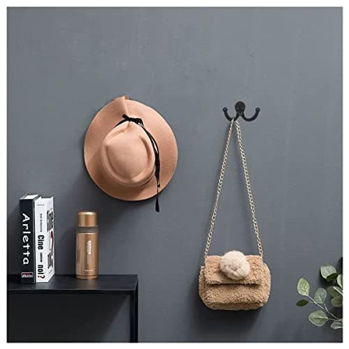 10-Pack Heavy Duty Black Coat Hooks, Indoor & Outdoor Wall Mount