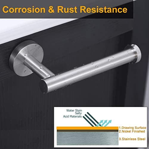 SUS304 Stainless Steel Nolimas Brushed Nickel Toilet Paper Holder