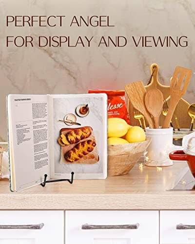 Lzerking 10-Pack Black Metal Plate Display Stands for Pictures & Decor