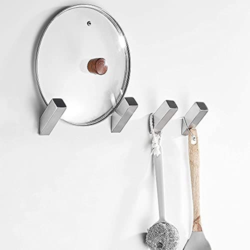 4 Pack Matte Black Stainless Steel Towel Hooks for Bathroom Wall Mount