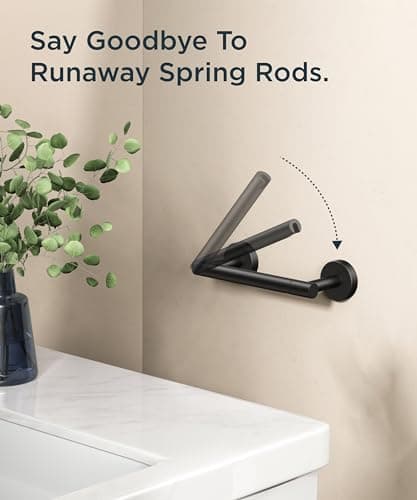 FORIOUS Matte Black Wall-Mounted Toilet Paper Holder