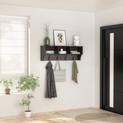 6PCS Large Black Coat Hooks, Heavy Duty for Backpacks, Bathroom, Mudroom, Entryway