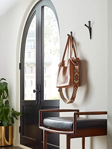 Amerock HBX37017MB Kodiak Matte Black Wall Hook for Coats, Hats & Bags